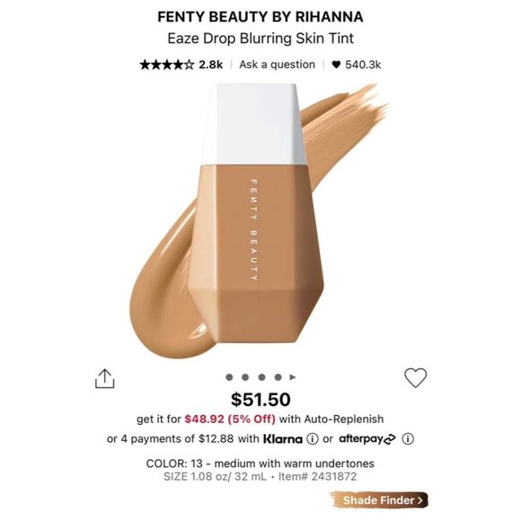 Fenty Eaze Drop foundation - Picture 3 of 3